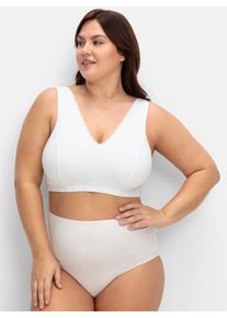 sheego Große Größen Bügelloser BH in Bustier-Form, im Doppelpack, marine+weiß, Größe 95G - Damen