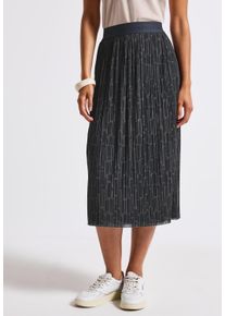 Street One Damen Plisseerockdeepwater blau, casual, Gr. 32, bedruckt, Stoff, 95% Polyester, 5% Elasthan, Röcke, mit allover Print