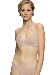 Triumph Damen Bügelloser BH "Flex Smart P EX", Gr. 3, beige, Microtouch, Obermaterial: 46% Polyester, 35% Polyamid, 19% Elasthan, modisch, BHs,