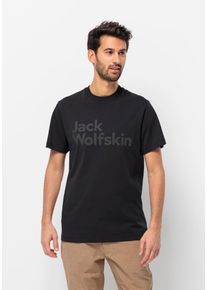 Jack Wolfskin Herren T-Shirt "BRAND T M", schwarz, Gr. XL, Obermaterial: 100% Cotton organic; Kontrast: 100% Cotton organic, Shirts