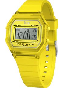 Ice Watch ICE-WATCH Damen Chronograph "ICE digit retro - Clear - Small", gelb, Armbanduhren, Armbanduhr, Quarzuhr, Damenuhr, Silikonarmband, Datum, digital