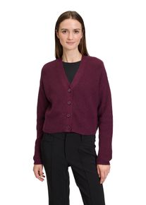 Cartoon Damen Strickjacke "Cartoon Basic-Strickjacke mit V-Ausschnitt", lila, modisch, Gr. 40, Obermaterial: 62% Baumwolle, 22% Polyester, 16%