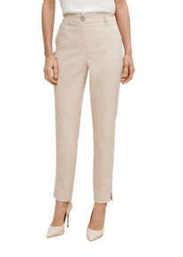 comma, COMMA Damen 7/8-Hose, beige, casual, Gr. 44, unifarben, Stoff, Obermaterial: 57% Baumwolle, 40% Polyester, 3% Elasthan, Hosen