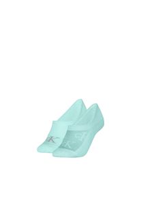 Damen Socken "CKJ WOMEN FOOTIE HC 2P AO SHADOW RIB", Calvin Klein Jeans, blau, Baumwollmischung, unifarben, Socken, mit diskretem Logo-Design