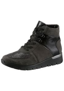 Waldläufer WALDLÄUFER Damen Schnürboots "K-RAMONA-Soft", Gr. 3,5, grau, Nubukleder, Textil, Lackleder, sportlich, Schuhe, mit Orthotritt-Ausstattung und K-Weite