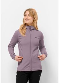 Jack Wolfskin Damen Fleecejacke "BAISELBERG HOODED FZ W", lila, Gr. M, Obermaterial: 95% Polyester, 5% Elastan; Futter: 100% Polyester, Jacken