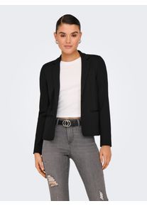Only Damen Blusenblazer "ONLJENNY PRINTED BLAZER TLR", schwarz, modisch, Gr. S, unifarben, Obermaterial: 63% Viskose, 33% Polyester, 4% Elasthan,