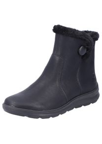Rieker Damen Winterboots, Gr. 43, schwarz, Lederimitat, Textil, unifarben, klassisch, Schuhe, Keilstiefelette - 150 Jahre Rieker Jubiläumsartikel