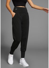 FAYN SPORTS Damen Yogahose, schwarz, sportlich, Gr. 44, unifarben, Jersey, Obermaterial: 56% Baumwolle, 38% Viskose, 6% Elasthan, Hosen