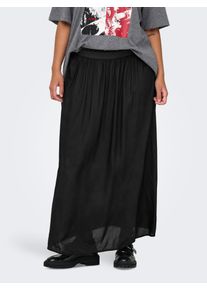 Only CARMAKOMA Damen Maxirock "CARVENEDIG LIFE LONG SKIRT NOOS", schwarz, modisch, Gr. 48, unifarben, Web, Obermaterial: 100% Viskose, Röcke