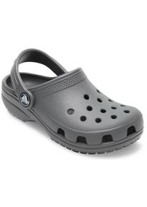 Crocs Kinder Clog "Classic K", Gr. 34, grau, Croslite, unifarben, klassisch, Schuhe, Sommerschuh, Hausschuh, Badeschuh mit schwenkbarem Fersenriemchen
