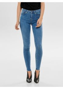 Only Damen Skinny-fit-Jeans "ONLPOWER MID SK PUSH REA2981 NOOS", blau, modisch, Gr. XL, Denim/Jeans, Obermaterial: 92% Baumwolle, 6% Polyester, 2%