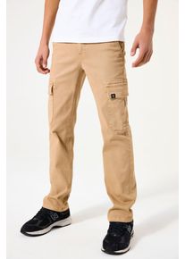 Garcia Jungen Cargohose, beige, casual, Gr. 146, Obermaterial: 98% Baumwolle, 2% Elasthan, Hosen, for BOYS
