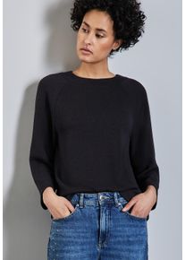 Street One Damen 3/4 Arm-Pullover, lila, casual, Gr. 36, unifarben, Strick, Obermaterial: 78% Polyester, 17% Viskose, 5% Elasthan, Pullover, mit
