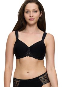 Triumph Damen Minimizer-BH "Modern Finesse W01", Gr. 85, schwarz, Microtouch, Spitze, Obermaterial: 65% Polyamid, 21% Elasthan, 14% Polyester,