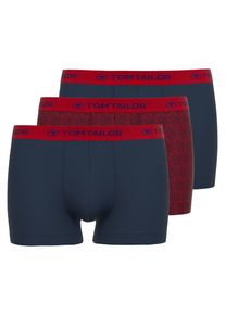 Tom Tailor Herren Boxershorts "Buffer", Gr. 7455 rot, mittel allover, Single Jersey, Obermaterial: 95% Baumwolle, 5% Elasthan, gemustert, unifarben,