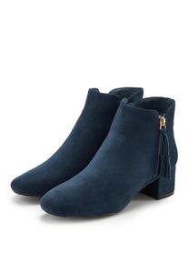 Lascana Damen Stiefelette, Gr. 41, blau, Obermaterial: 100% Textilmaterial. Futter: 100% Textilmaterial. Decksohle: 100% Lederimitat. Laufsohle: 100%