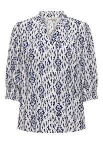 Only Damen Kurzarmbluse "ONLRAYA 3/4 SHIRT WVN NOOS"night sky aop:ocean graphic, modisch, Gr. S, bedruckt, Web, Obermaterial: 100% Viskose, Blusen