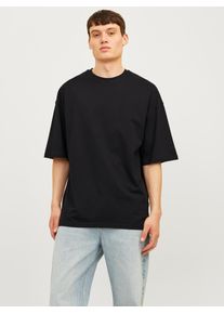 Jack & Jones JACK & JONES Herren Rundhalsshirt "JJECHARGE TEE O-NECK NOOS", schwarz, modisch, Gr. XS, unifarben, Jersey, Obermaterial: 100% Baumwolle, Shirts, mit