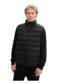 Herren Steppweste, schwarz, Gr. XL, Tom Tailor Denim, unifarben, Web, Obermaterial: 100% Polyester. Futter: 100% Polyester, Westen, mit