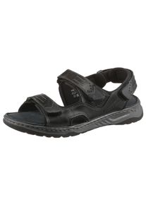 Mustang Shoes Herren Trekkingsandale, Gr. 45, schwarz, Leder, casual, Schuhe, Sommerschuh, Klettschuh mit weicher Innensohle