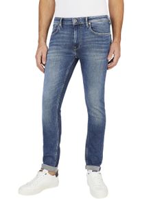 Pepe Jeans Herren Slim-fit-Jeans "FINSBURY", blau, casual, Gr. 30, Denim/Jeans, Obermaterial: 93% Baumwolle, 5% Elastomultiester, 2% Elasthan, Jeans