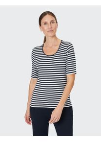 Joy Sportswear Damen T-Shirt "ALLISON", blau, sportlich, Gr. 40, gestreift, Single Jersey, Obermaterial: 95% Polyamid, 5% Elasthan, Shirts