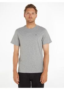 Tommy Jeans Herren T-Shirt "TJM ESSENTIAL SOLID TEE", grau, Basic, Gr. XXL, meliert, Jersey, Obermaterial: 100% Baumwolle, Shirts, mit