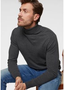 Jack & Jones JACK & JONES Herren Rollkragenpullover "Emil Knit Roll", grau, modisch, Gr. XS, Obermaterial: 60% Baumwolle, 20% Nylon, 20% Viskose, Pullover