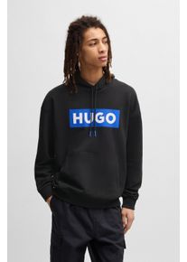 HUGO BLUE Herren Kapuzensweatshirt "Nalves", schwarz, casual, Gr. M, unifarben, Sweatware, Obermaterial: 100% Baumwolle, Sweatshirts, mit großem