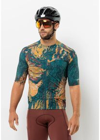 Jack Wolfskin Fahrradjacke "GRAVEX PRINTED FZ S/S M", bunt, Gr. S, OBERSTOFF: 82% POLYESTER, 18% ELASTHAN; LINING: 100% POLYESTER, Jacken