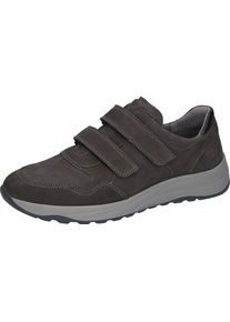 Waldläufer WALDLÄUFER Herren Klettschuh "K-JOHN", Gr. 10,5, grau, Nubukleder, Nappaleder, sportlich, Schuhe, Komfortschuh, Bequemschuh, Halbschuh in extra