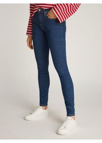 Tommy Hilfiger Damen Skinny-fit-Jeans "COMO Skinny Regular Waist", blau, casual, Gr. 28, unifarben, Denim/Jeans, Obermaterial: 78% Baumwolle, 11%