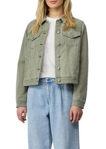 s.Oliver Damen Jeansjackeshadow khaki, casual, Gr. 38, unifarben, Denim/Jeans, Obermaterial: 98% Baumwolle, 2% Elasthan, Jacken, mit Taschen