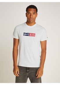Tommy Jeans Herren T-Shirt "TJM SLIM ENTRY GRAPHIC TEE EXT", beige, casual, Gr. XXL, bedruckt, Single Jersey, Obermaterial: 100% Baumwolle, Shirts,