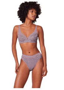 Triumph Damen Bügel-BH "Amourette 300 W X", Gr. 70, lila, Spitze, Obermaterial: 73% Polyamid, 20% Elasthan, 7% Baumwolle, unifarben, geblümt,