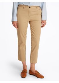 Tommy Hilfiger Damen Chinohose "CO STRETCH GMD SLIM CHINO", beige, klassisch, Gr. 44, unifarben, Web, Obermaterial: 98% Baumwolle, 2% Elasthan,