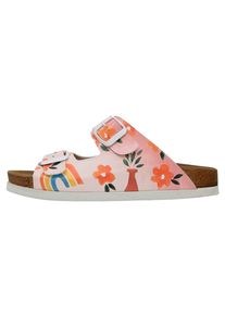 DOGO Damen Pantolette "Stella Pantolette Explore Damen Sandalen", Gr. 40, orange, Lederimitat, Schuhe, Vegan