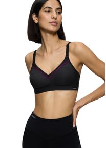 Damen Sport-BH "Triaction Free Motion N EX", triaction by Triumph, Gr. 80, schwarz, Single Jersey, Obermaterial: 50% Polyester, 32% Polyamid, 18%