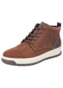Rieker Herren Schnürboots, Gr. 44, braun, Leder, Lederimitat, Textil, sportlich, Schuhe, mit gepolstertem Schaftrand
