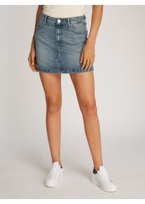 Tommy Hilfiger Damen Jeansrock "DNM MINI SKIRT HW", blau, casual, Gr. 40, unifarben, Denim/Jeans, Obermaterial: 100% Baumwolle, Röcke, in heller