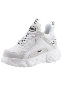 Buffalo Damen Plateausneaker "CHAI", Gr. 42, weiß, Lederimitat, Textil, unifarben, kontrastfarbene Details, sportlich, Schuhe, Ugly-Sneaker,
