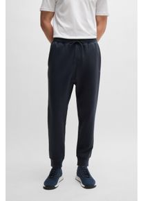 BOSS Green Herren Jogginghose "Hadiko", blau, casual, Gr. L, unifarben, Web, Obermaterial: 95% Baumwolle, 5% Elasthan, Hosen, mit Kordel
