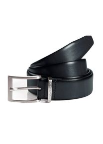 Tom Tailor Damen Ledergürtel "TTBILL", schwarz, casual,modisch,klassisch, Gr. 80, unifarben, Materialmix, Gürtel, 3.5 cm breiter Herrengürtel,