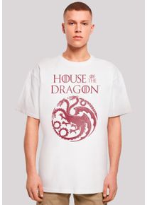 F4NT4STIC Herren T-Shirt "House Of The Dragon Targaryen Crest Logo", weiß, casual, Gr. S, Obermaterial: 100% Baumwolle, Shirts, Premium Qualität