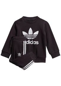 Kinder Trainingsanzug "CREW SET", schwarz-weiß, sportlich, Gr. 62, adidas originals, Obermaterial: 70% Baumwolle, 30% Polyester, Sportanzüge