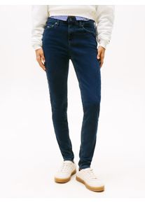 Tommy Jeans Damen Skinny-fit-Jeans "NORA MR SKNY", blau, casual, Gr. 31, unifarben, Denim/Jeans, Obermaterial: 88% Baumwolle, 10% sonstige Fasern, 2%