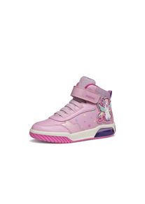 Geox Kinder Sneaker "J INEK GIRL Blinkschuh", Gr. 24, bunt, Synthetik, Textil, Glitzer, modisch, Schuhe, Schnürboots, Blinkschuh mit cooler