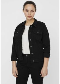 Vero Moda CURVE Damen Jeansjacke "VMRUNA LS SLIM DNM JCK MIX GA CUR NOOS", schwarz, modisch, Gr. 50, unifarben, Denim/Jeans, Obermaterial: 72%