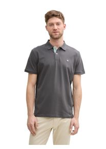 Tom Tailor Herren Poloshirt, grau, casual, Gr. XXL, unifarben, Single Jersey, Obermaterial: 100% Baumwolle, Shirts, mit Logo Stickerei